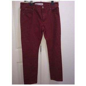 Express Jeans Rocco SlimFit Skinny Leg Red Men's Cranberry Jeans 34